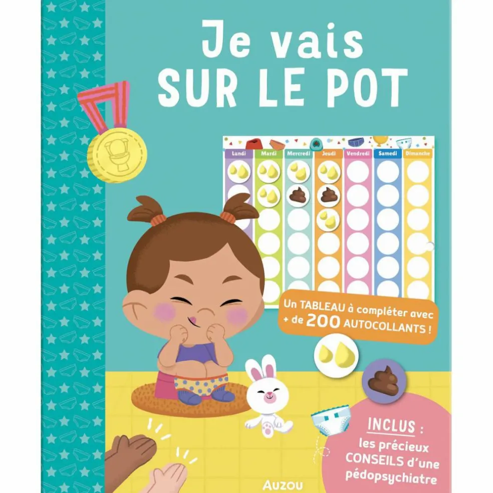 Mon cahier de gommettes - Je vais sur le pot